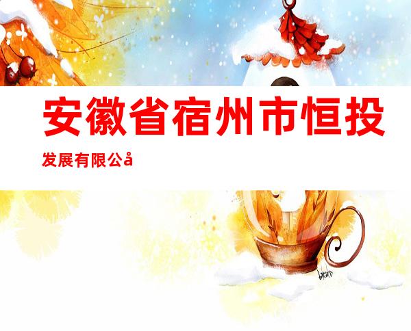 安徽省宿州市恒投发展有限公司